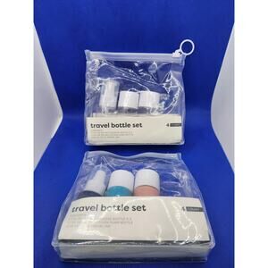 Target Bullseye Travel Bottle Set of 4 with Travel Pouch (NEW IN PACK)